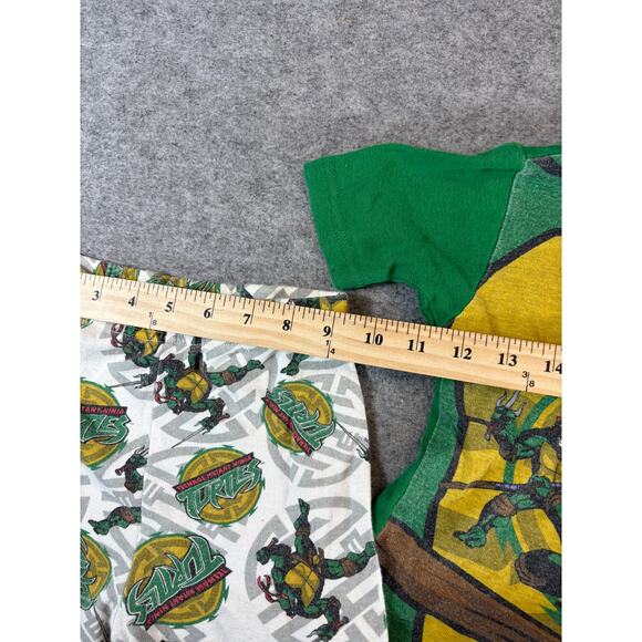 Teenage Mutant Ninja Turtles T Shirt Shorts Pajama Set Boys 6 Green Sleepwear - Picture 3 of 9